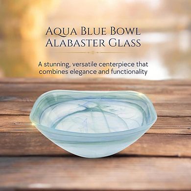 Alabaster Glass Centerpiece Decorative Bowl