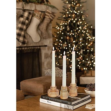 Tapered Glass Candle Holders