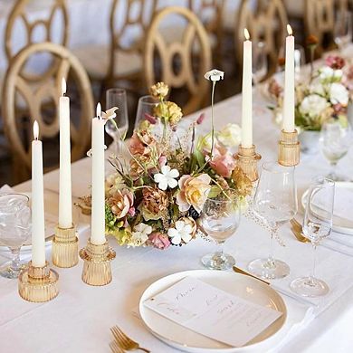 Tapered Glass Candle Holders