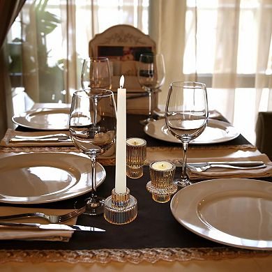 Tapered Glass Candle Holders