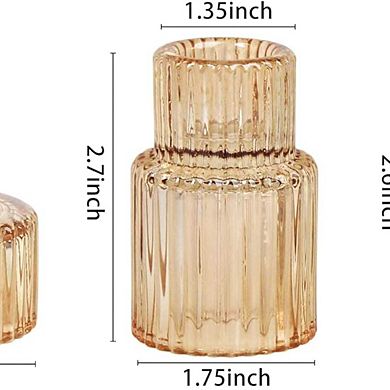 Tapered Glass Candle Holders