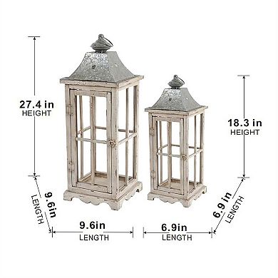 Wooden Candle Lantern Decorative Lantern Holder Decor for Outdoor, Home Garden Wedding