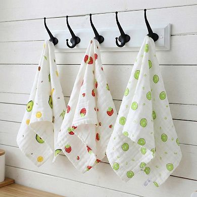 3 Pack Fruit Print Kitchen Towels Lightweight Absorbent Reusable Dish Towels for Everyday Cleaning