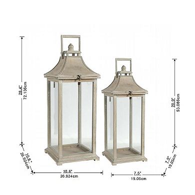 Wooden Candle Lantern Decorative Lantern Holder Decor for Outdoor, Home Garden Wedding