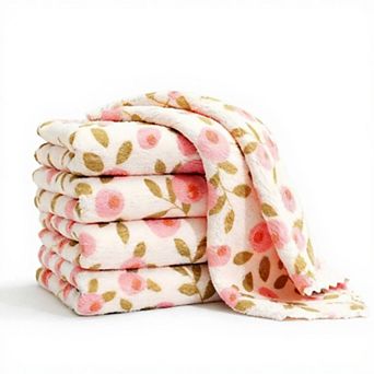 5 pc Printed Microfiber Cleaning Towels Reusable Absorbent Kitchen and Household Wiping Cloths Set