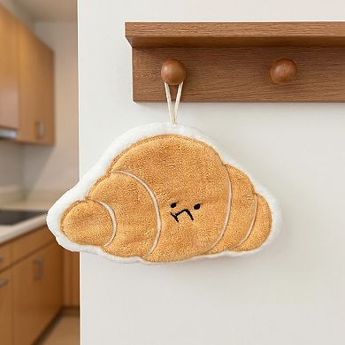 Croissant Shaped Plush Kitchen Sponge Soft Absorbent Reusable Dish Cleaning Sponge