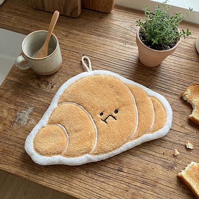 Croissant Shaped Plush Kitchen Sponge Soft Absorbent Reusable Dish Cleaning Sponge