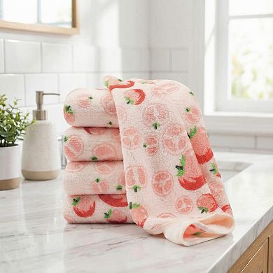 Fruit Pattern Kitchen Towels 3 Piece Set Soft Absorbent Lightweight Dish Towels