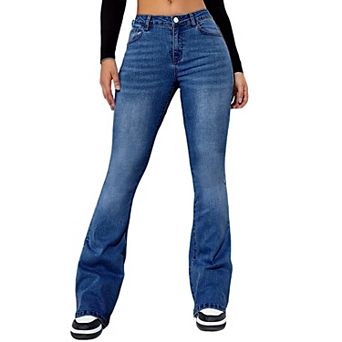 Women's High Waisted Jeans Slim Fit Denim Pants Casual Trendy Long Pants