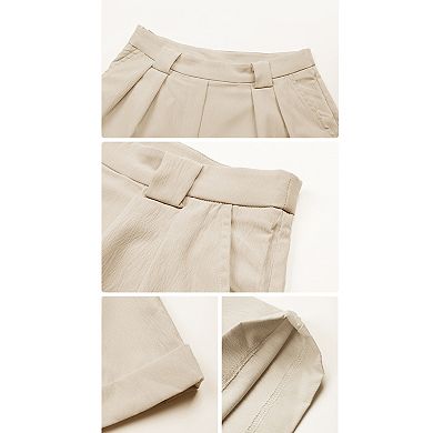 Women's High Waisted Casual Shorts Loose Fit Summer Short Pants with Pockets