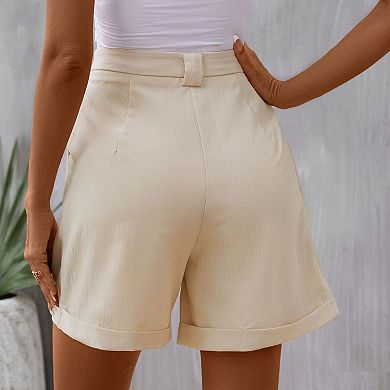 Women's High Waisted Casual Shorts Loose Fit Summer Short Pants with Pockets
