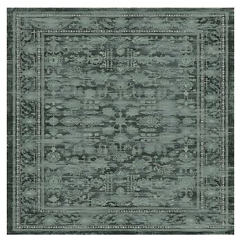 Area Rugs, Washable Rugs for Living Room, Vintage Boho, Durable Low Pile Non-Slip Area Rug