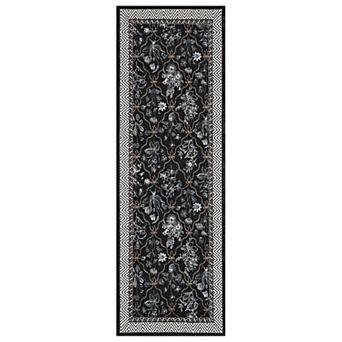 Area Rugs, Washable Rugs for Living Room, Vintage Boho, Durable Low Pile Non-Slip Area Rug