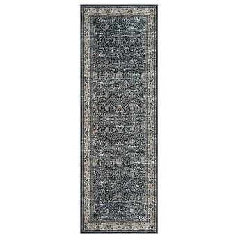 Area Rugs, Washable Rugs for Living Room, Vintage Boho, Durable Low Pile Non-Slip Area Rug