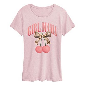 Women's Girl Mama Bow & Cherries Graphic Tee