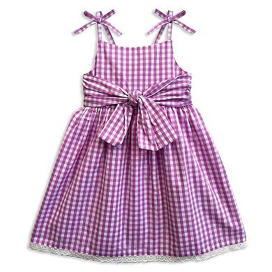 Girls 4-6 Blueberi Boulevard Gingham Dress with Sunglasses