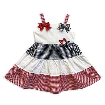 Baby & Toddler Blueberi Boulevard Tiered Sleeveless Americana Dress