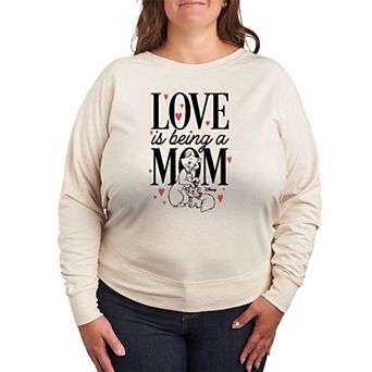 Plus Size Disney's The Aristocats Love Is Being A Mom French Terry Long Sleeve Tee