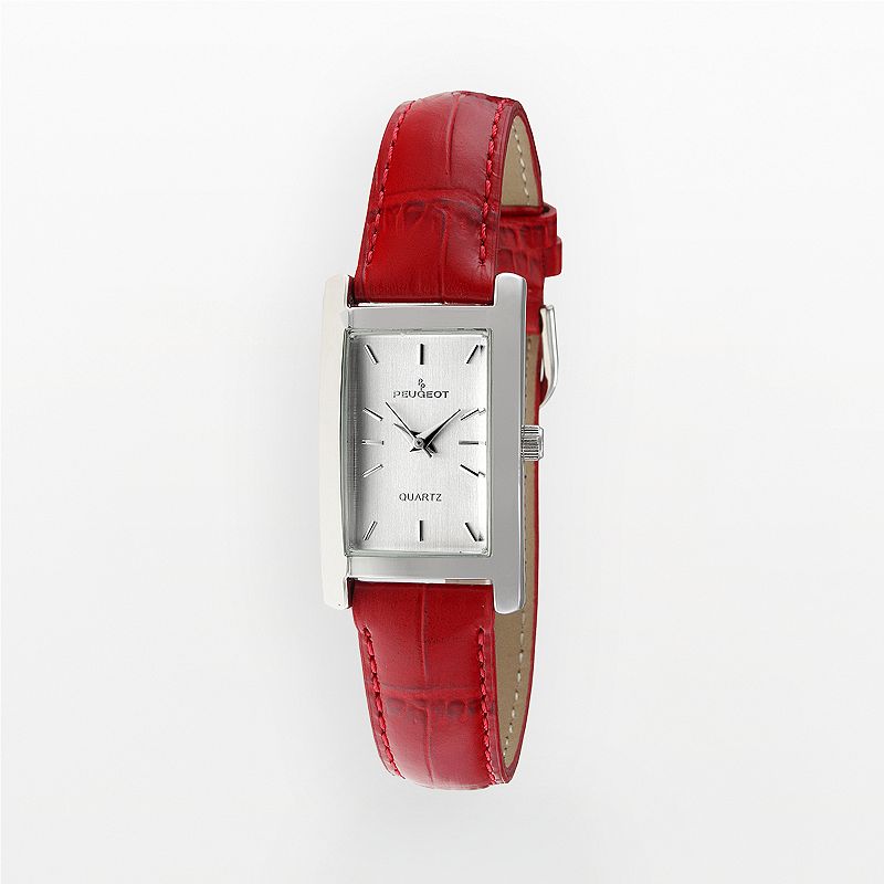 91731757 Peugeot Womens Leather Watch - 3008RD, Red sku 91731757