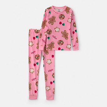 Girls 4-10 Carter's 2 pc Christmas Gingerbread Pajama Set