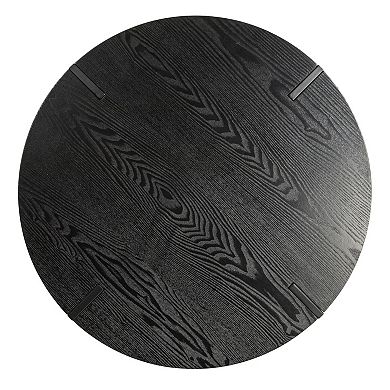 Hello Honey Astoria Round Wood Coffee Table with Metal Hairpin Legs