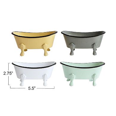 Hello Honey Metal Bathtub Soap Dishes (Set of 4 Colors)