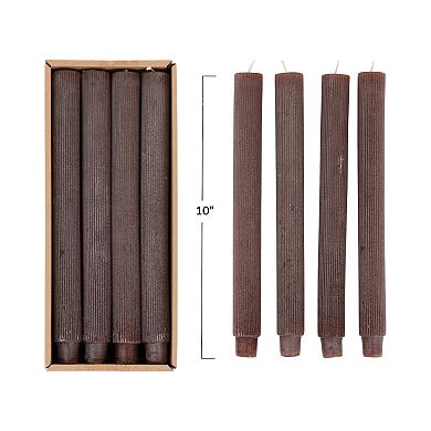 Hello Honey Unscented Pleated Taper Candles in Box, Set of 12