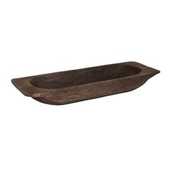 Hello Honey Decorative Paulownia Wood Tray Bowl, Brown