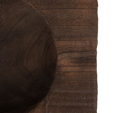Hello Honey Decorative Paulownia Wood Tray Bowl, Brown