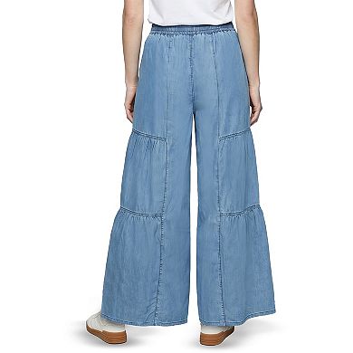 Juniors' madden girl Wide Leg Tiered Pants