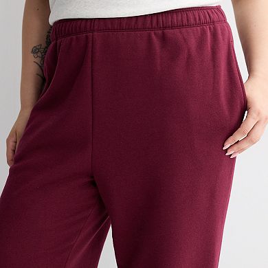 Juniors' Plus Size SO® Foldover Fleece Jogger Pants