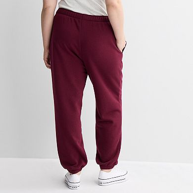 Juniors' Plus Size SO® Foldover Fleece Jogger Pants