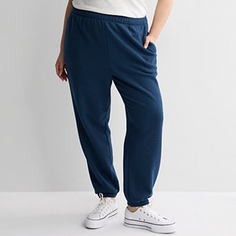 Juniors' Plus Size SO® Foldover Fleece Jogger Pants