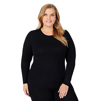 Plus Size Cuddl Duds® Softwear Stretch Long Sleeve Crewneck Top