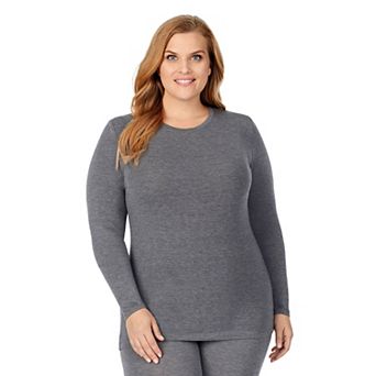 Plus Size Cuddl Duds® Softwear Stretch Long Sleeve Crewneck Top