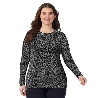 Plus Size Cuddl Duds® Softwear Stretch Long Sleeve Crewneck Top