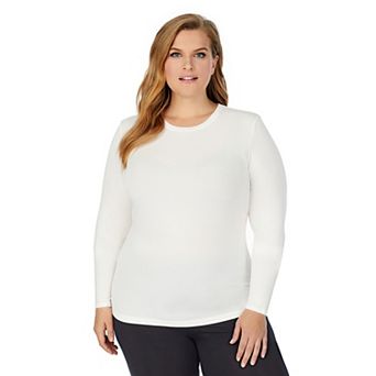 Plus Size Cuddl Duds® Softwear Stretch Long Sleeve Crewneck Top