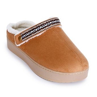 Women's isotoner Microsuede Slingback Platform Clog Slippers