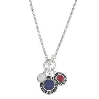 Napier Silver Tone Pendant Necklace