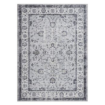 Area Rugs, Washable Rugs for Living Room, Vintage Boho, Durable Low Pile Non-Slip Area Rug