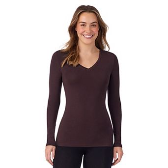Women's Cuddl Duds® Softwear Long Sleeve V-Neck Layering Top