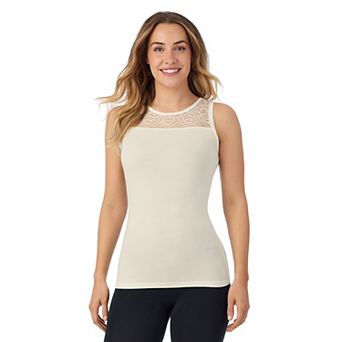 Women's Cuddl Duds® Softwear with Stretch Lace Crewneck Tank Top