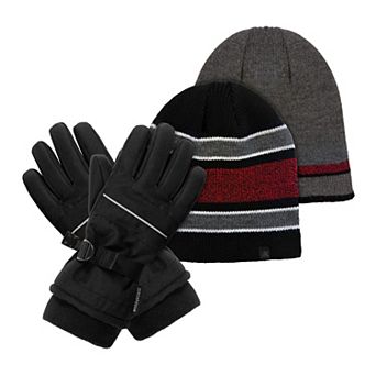 Boys ZeroXposur 2 pc Summit Reversible Beanie & Gloves Set