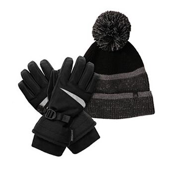 Boys ZeroXposur Coldfront 2 pc Reflective Beanie & Gloves Set