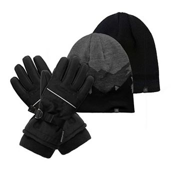 Boys ZeroXposur Peaks 2 pc Reversible Beanie & Gloves Set
