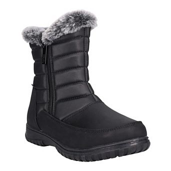 totes Delina2 Women's Zip Winter Ankle Boots With Faux Fur Lining