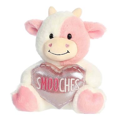 Aurora Small Witty Stuffed Animal 9" Smooches Pink Cow JUST SAYIN'
