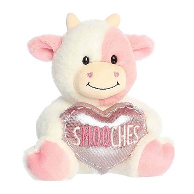 Aurora Small Witty Stuffed Animal 9" Smooches Pink Cow JUST SAYIN'