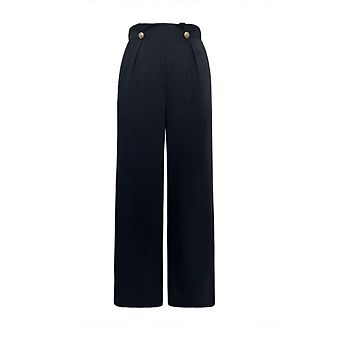 Women's Wide Leg Dress Pants Stretch Straight Cut Trousers Formal Office Pants