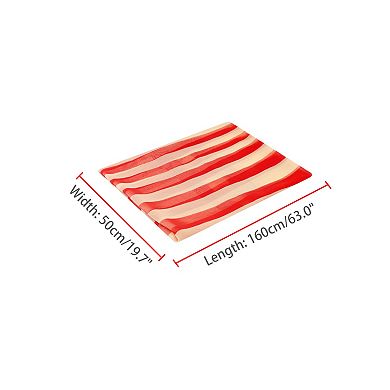 Women's Stripe Vintage Scarf, Long Silky Lightweight Sunscreen Neckerchief Head Wrap Bandanas
